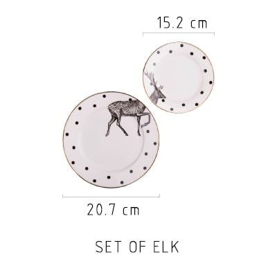 Animal Pattern Set Plates